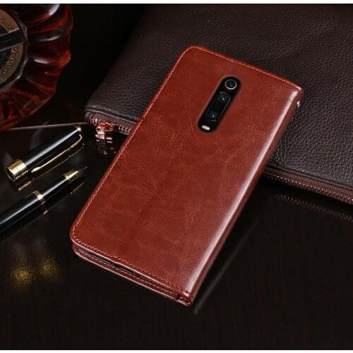 For Xiaomi Mi 9T Case 6.39" Magnetic Flip Crazy Horse Pattern Leather Case Xiaomi Mi 9T Pro Case M1903F10G Wallet Phone Cover