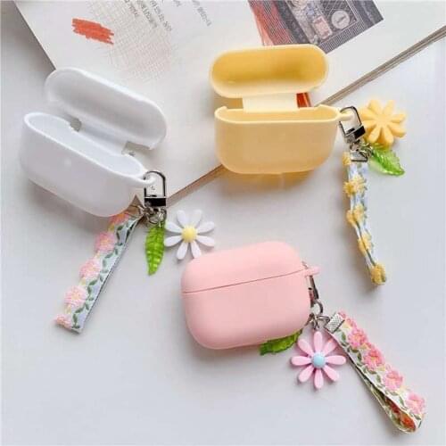 Case for ZMI PurPods Pro Case luxury colorful Lace flower Keychain Silicone Earphones Cover for PurPods Pro Case capa