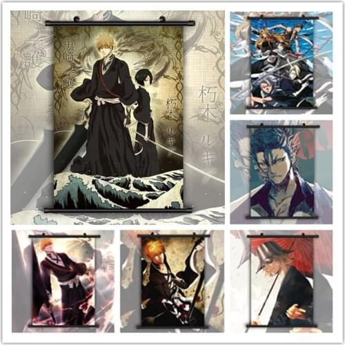 Home Decoration Modern Wall Artwork Bleach Picture Plastic Scroll Animation Hanging Painting Print Canvas Poster For Living Room