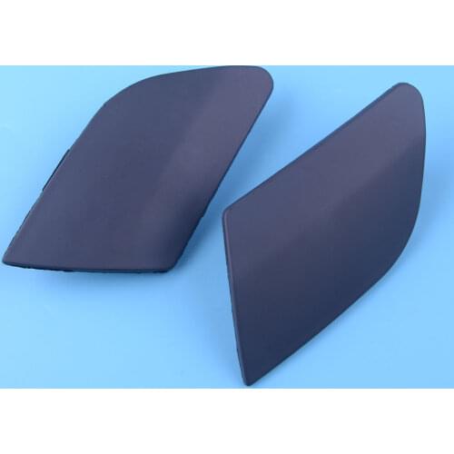 DWCX 2pcs Left Right Front Bumper Headlight Headlamp Washer Nozzle Jet Cover Black Fit for VW GTI Rabbit Jetta MK5 1k5 955 110a