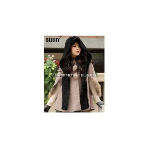 Hot Sale European Trendy Style Luxury Knitted 100/100 Genine Mink fur hat and scarf winter Warm Hijabs Set For women