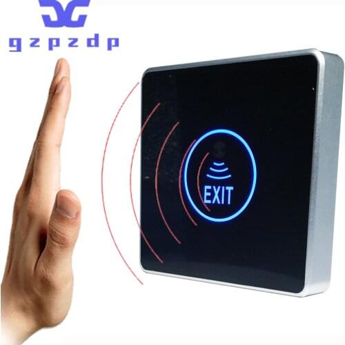 No Touch Door Exit Push Button Release Switch Opener NO COM NC LED Light For Door Access Control System Entry Open