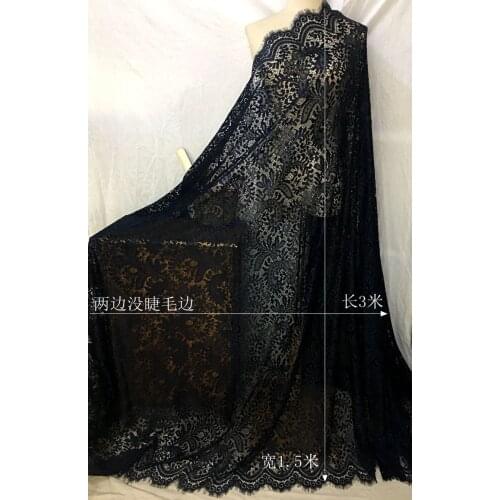 French High Quality Thick Gauze Eyelash Lace Handmade DIY Dress Gown Dress Accessories 3M/Pack