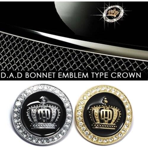 Hot Sale Fashion Metal Car Styling Decoration Stickers Crystal Crown Personality Car Body Sticker Accessories Car Exterior Acces