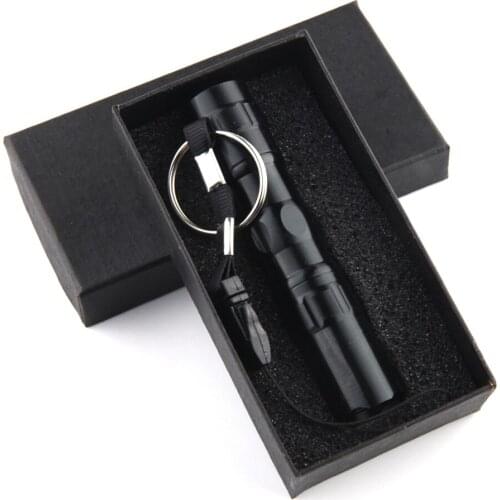 Mini Fashion Portable Waterproof 8000LM Pocket LED Flashlight Zoomable LED Torch Mini Penlight Light AA Battery Not Included