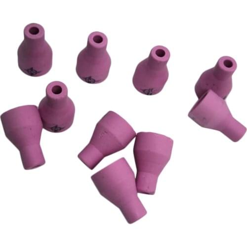 10PCS TIG Welding Torch Accessories Kit Alumina Nozzle Ceramic Cup Kit for QQ150 TIG WP-17/18/26 (Pink)