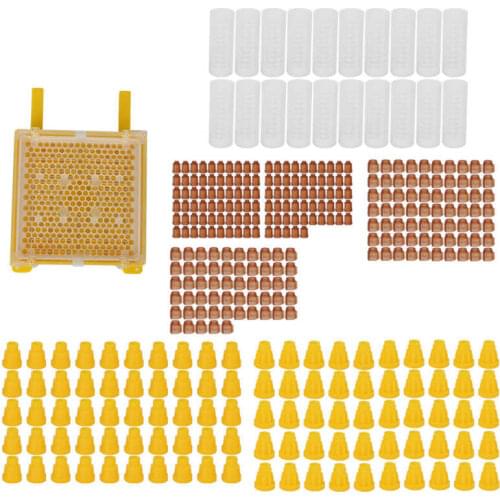Complete Bee Queen Rearing Cup Kit System Beekeeping Catcher Box Catcher Cage Bees Tools Apiculture Box Set Productive Cells
