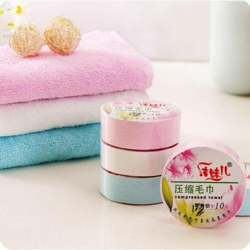 Outdoor Large Travel Towel Portable Beauty Towel 100% Cotton Compressed Towels