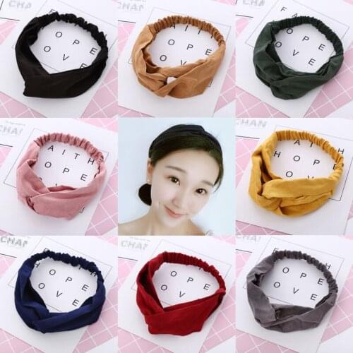 Women Trendy New Suede Headband Solid Color Elastic Hair Band Ladies Wash Face Hairband Girls High Quality Headband Headdress