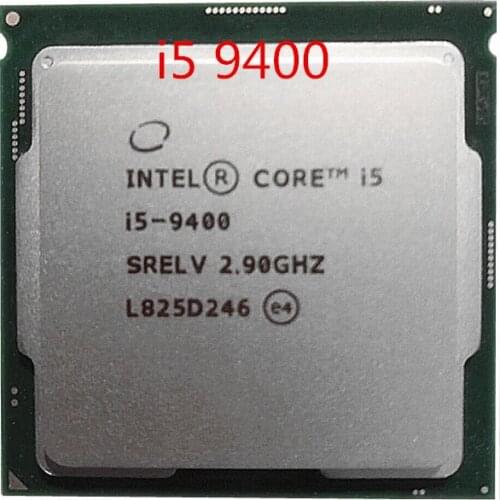 Intel Core i5-9400 Processor i5 9400 CPU 6Core 6Thread 2.9GHz 9MB 14nm 65W FCLGA1151