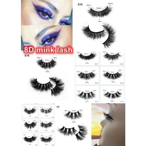 Makeup Eyelashes 8D Mink Lashes Fluffy Soft Wispy Volume Natural long Cross False Eyelashes Eye Lashes Reusable Eyelash