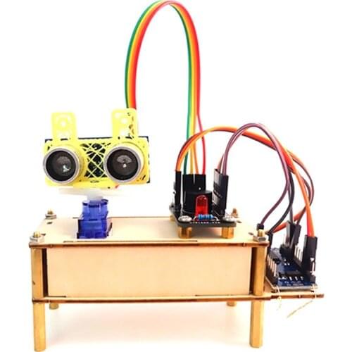 STEM Science Kit Radar Detection Warning Robot Ardunio Small Educational Robotics High Tech Diy Electronic Kit
