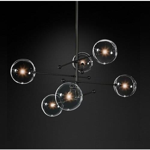 Nordic lamps postmodern living room chandelier creative personality magic bean restaurant chandelier glass bedroom light