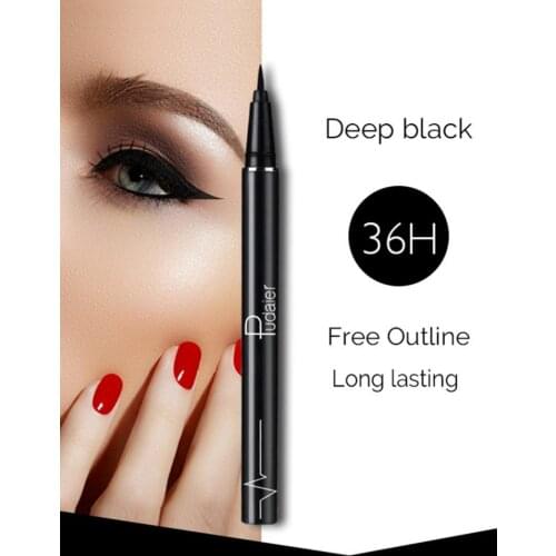 Long-lasting Sweat-proof Liquid Eyeliner Waterproof Fast Dry Matte Color Eye Liner Women Black Quick-Drying Makeup Tools