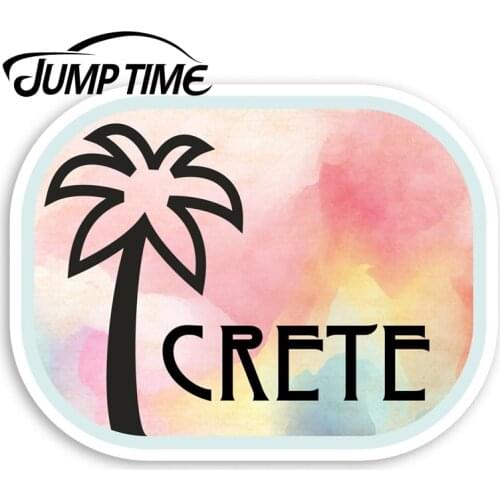 Jump Time for Pretty Crete Vinyl Stickers Greece Fun Sticker Laptop Luggage Truck Window Bumper Decal Waterproof Accessories