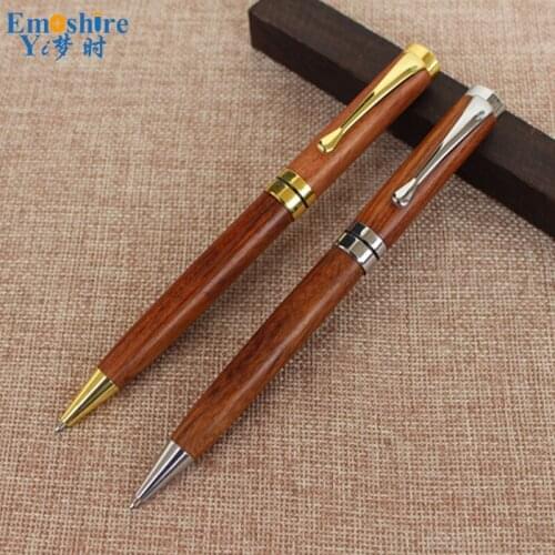 Rotary Mahogany Signature Pen Sandalwood Ballpoint Pen Personalized Business Gift Ballpoint Pen Wholesale Lettering LOGO P566