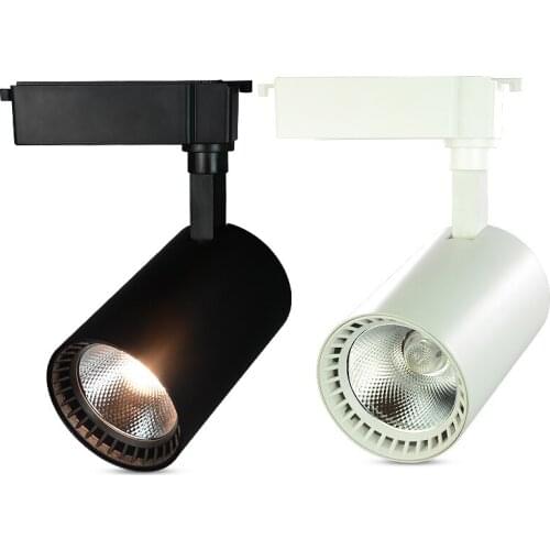 High quality 20W Warm Natural Cold White LED COB Track light 30W White Black shell Led Wall Lights AC85~265V