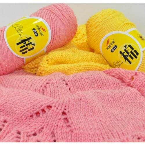 High Quality Baby Cotton Thick Yarn For Knitting Crochet Cheap DIY Sweater Blanket Scarf Doll Hand-knitted Fingering Yarn