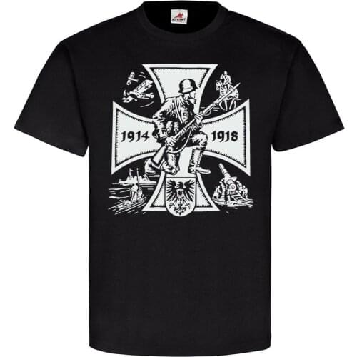 WW1 German Veteran 1914-1918 Army Navy Cavalry Artillery Cross Medal T-Shirt. Summer Cotton Short Sleeve O-Neck Mens T Shirt New