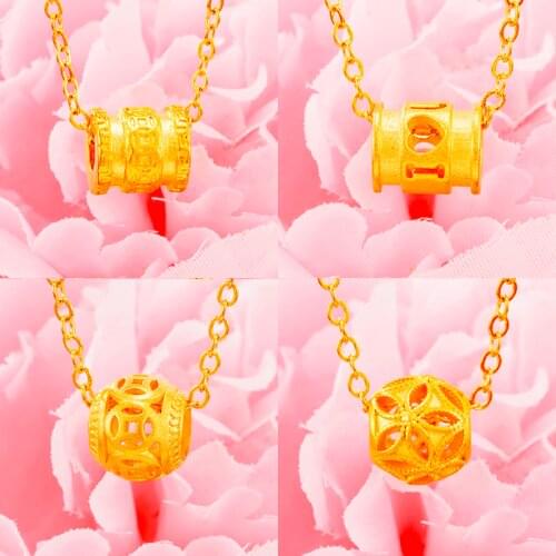 24K Gold Plated Necklaces for Women Cylinder Star Heart Flower Pendant Necklaces Letter Choker Necklaces Party Birthday Jewelry