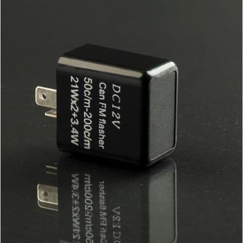 12V 2 Pin Motorcycle Blinker Adjustable LED Flasher Relay Turn Signal Indicator Hyper Flashing