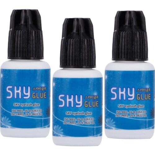 3pcs/lot Sky S+ Glue for Eyelash Extension Holding Time 6 to 7 Weeks Fast Drying Free Shipping