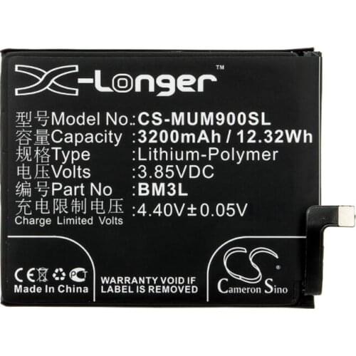 Cameron sino 3200mah battery for XIAOMI M1902F1A M1902F1G M1902F1T Mi 9 BM3L Mobile, SmartPhone Battery