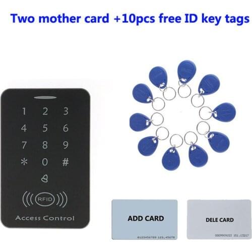 Touch Screen Access Control Keypad EM 125Khz Card Reader Standalone Access Control ,2pcs mother card, 10pcs ID tags,min:1pcs