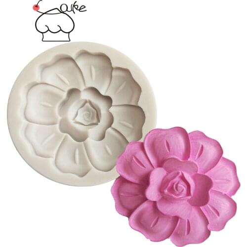Big Floral Silicone Mold Fondant Cake Decorating Chocolate Tool Kitchen Cooking Baking Mold Fondant Clay Mould J121