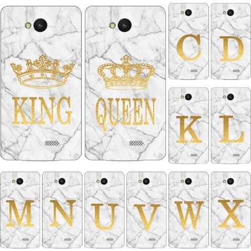 Phone Case For LG L90 D410 D405 D405N White Marble Golden English Letter Fashion Name Back Cover Shell