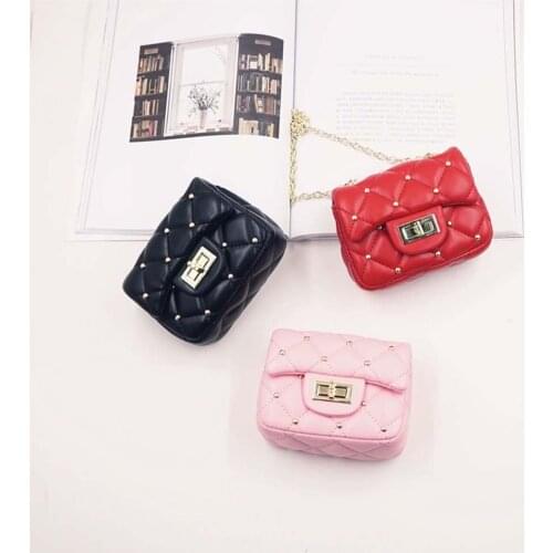 Citgeett Solid Toddler Kids Purse Girls Quilted Mini Crossbody Bag Shoulder Handbags Chain