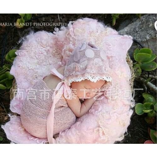 Newborn photography colouful Faux Fur Blanket Basket Stuffer Mongolia Fur Photography Props Newborn Photography Props