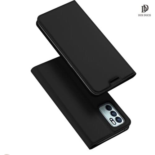 For OPPO Reno6 5G Case DUX DUCIS Skin Pro Magnetic Stand Flip PU Wallet Leather Case for OPPO Reno6 5G Cover With Card Slot