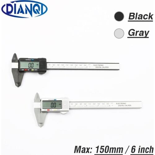 Dianqi 150mm Electronic Digital Caliper 6 Inch Carbon Fiber Vernier Caliper Gauge Micrometer Measuring Tool Digital Ruler