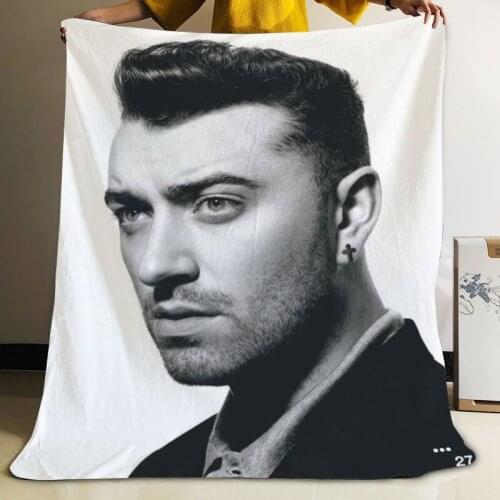 Musife Custom Sam Smith Flannel Blanket Design Your own Blanket Flannel Blankets for Sofa DIY Dropshipping