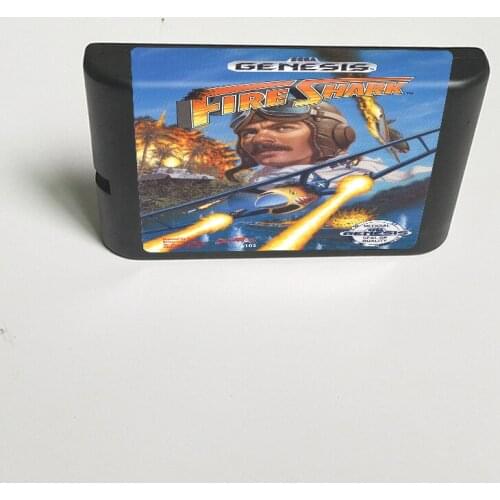 Fire Shark - 16 Bit MD Game Card for Sega Megadrive Genesis Video Game Console Cartridge