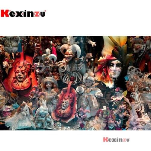 Kexinzu Full 5D DIY Square/Round Drill Diamond Painting Embroidery Kit"mask"Mosaic Cross Stitch Stickers Decor Gift XY87644