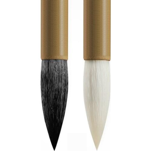 Chinese Woolen Hair Calligraphy Brush Pen Set 2pcs Beginner Regular Script Practice Multiple Hair Writing Brushes Tinta China