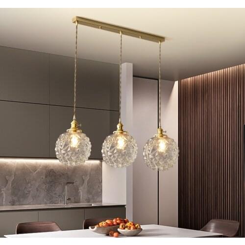 Indoor Modern Fashion Pendant Lights Crystal Glass Lamp Furniture Decoration For Dining Room Bathroom Kitchen