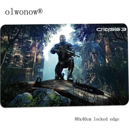 Crysis mousepad gamer cheapest 800x400x2mm gaming mouse pad HD print notebook pc accessories laptop padmouse ergonomic mat