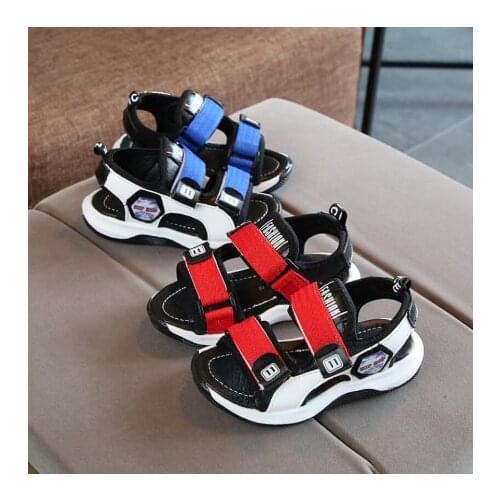 Summer Boys Sandals for Baby Flat Children Beach Shoes Kids Sports Soft Non-slip Casual Toddler Sandals