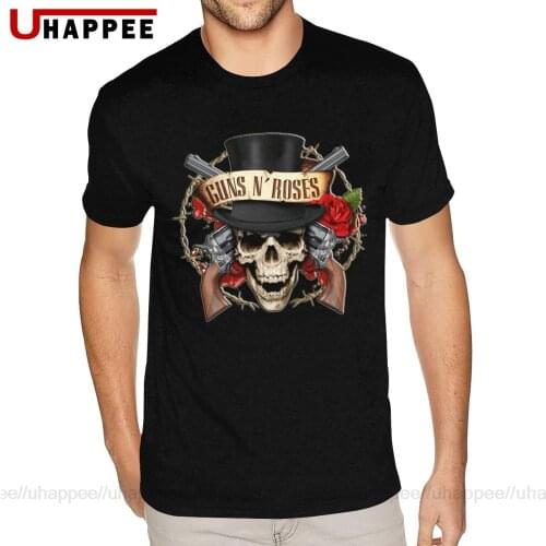 Oversized Guns N Roses T-Shirts Mens Design Your Own Short Sleeves Red Crew Tees Shirts
