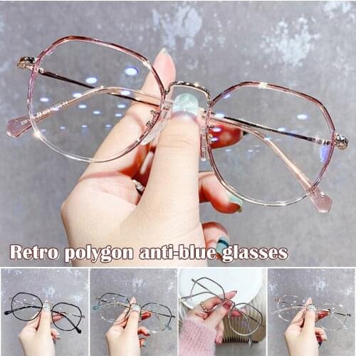 Sunglasses Women Trends Office Anti Blue Light Oversized Glasses Computer Women Blue Blocking Gaming Big Size Men Eyeglasses