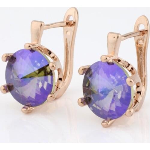 Fashion Earrings 2020 Round 585 Rose Gold Color Earrings Dangle Earrings Womens earrings Wedding Party Jewelry Korean style