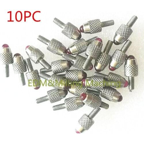 10pcs CNC CMM Ruby Ball Point Contact Point For Digital Dial Indicator M2.5x0.45mm Thread 120047