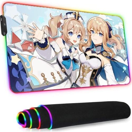 Led Mousepad Rgb Anime Tattoo Genshin Impact Mat Company Longteng Dedales Gamer Luminous Rug Magic Battle Longteng Tiger Gaming
