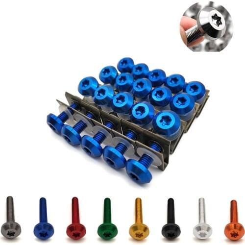 Universal Motorcycle Fairing Screws Fastener Clips Body Spring Bolts Kit For Suzuki HAYABUSA GSXR1300 SV TL 1000 DL650 GSR600