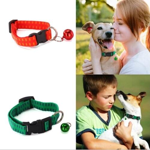 Pet Chain Rope Anti Lose Insect-proof 3 In 1 Anti Fleas Belt Safety Cloth Bell Collar Adjustable Collar