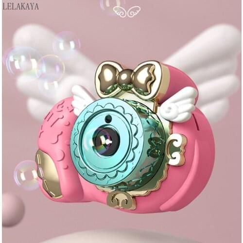 Princess Magic Bubble Camera Girls Bath Summer Outdoor Music Electric Toys Automatic Soap Bubble Light & Music Girls Kids Gifts