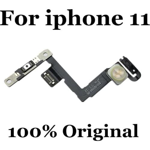 100% Original For Apple iphone 11 ON OFF power side buttons Flex cable with flash camp Replacement Parts